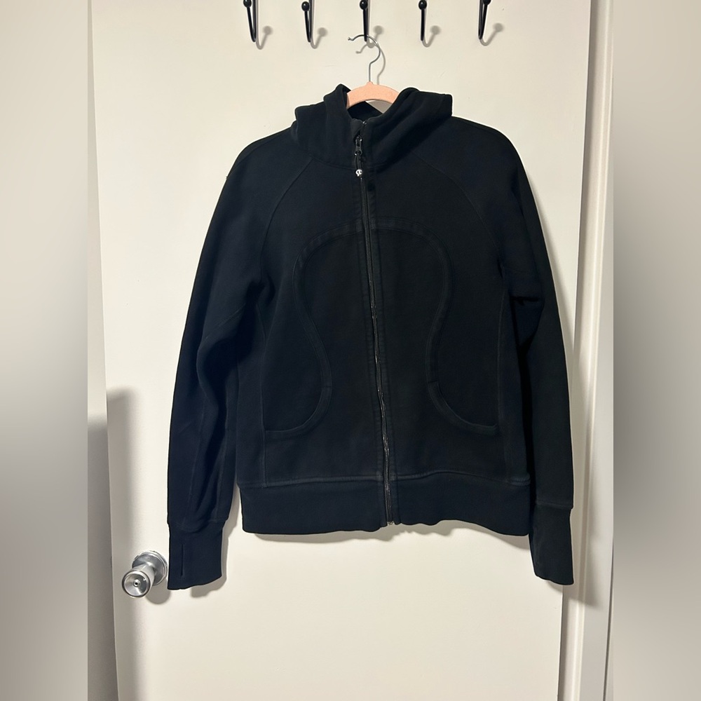 lululemon athletica Black Full-Zip Scuba Hoodie Sweater